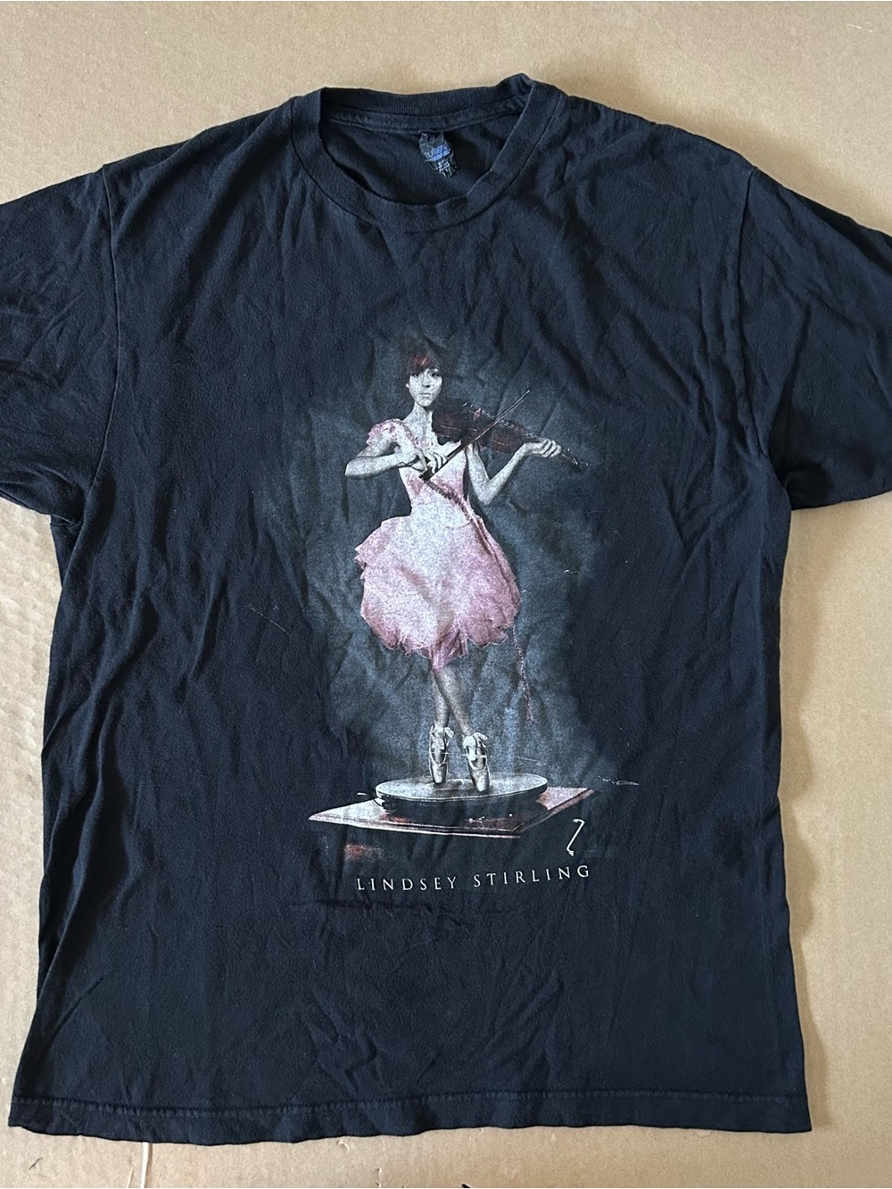 Lindsey Stirling Shatter Me 2014 Tour T-shirt Black Large Double Sided Graphic